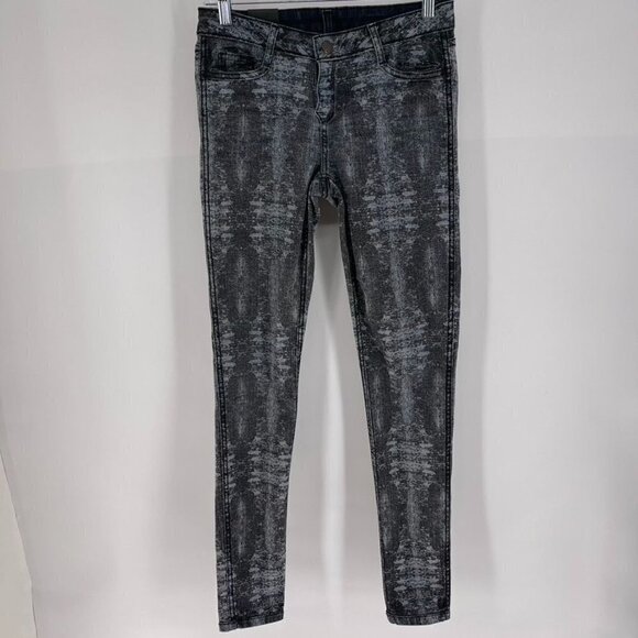 Bleulab Size 26 Reversible Skinny Jeans Dark Wash Bleach Stone Washed - Picture 6 of 9